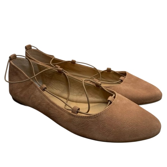 NWOT Lucky Brand Women's Aviee Lace-Up Ballet Flats Size 9.5 - Picture 1 of 8